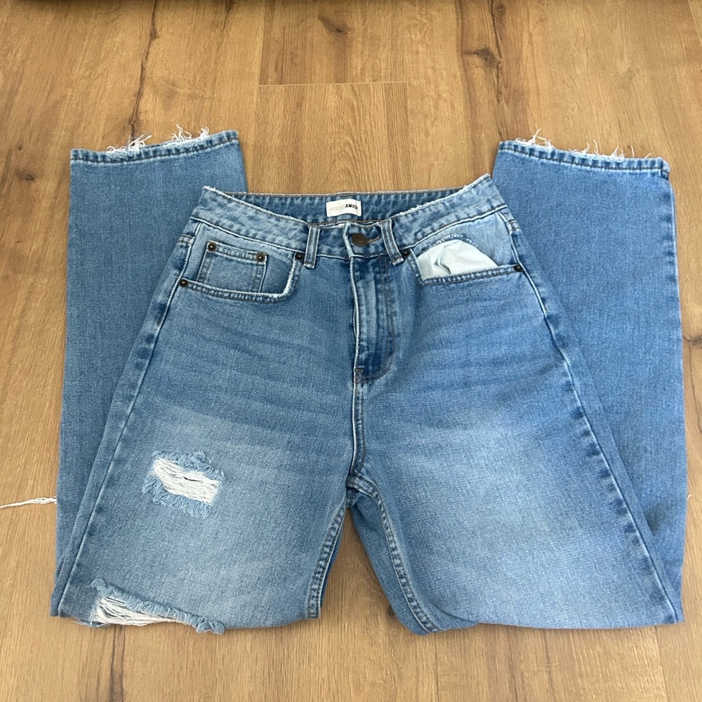 Amuse Society Light Blue Distressed Jeans